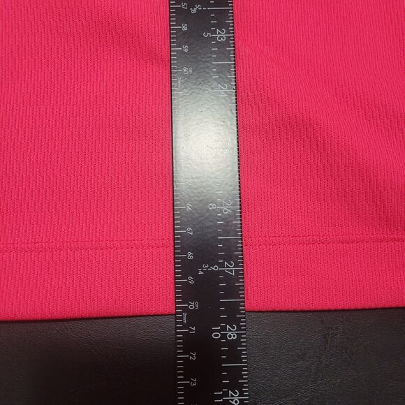 Nike Mens M Pink Short Sleeve Performance Preppy Collared Button Polo Golf Shirt - Picture 7 of 9